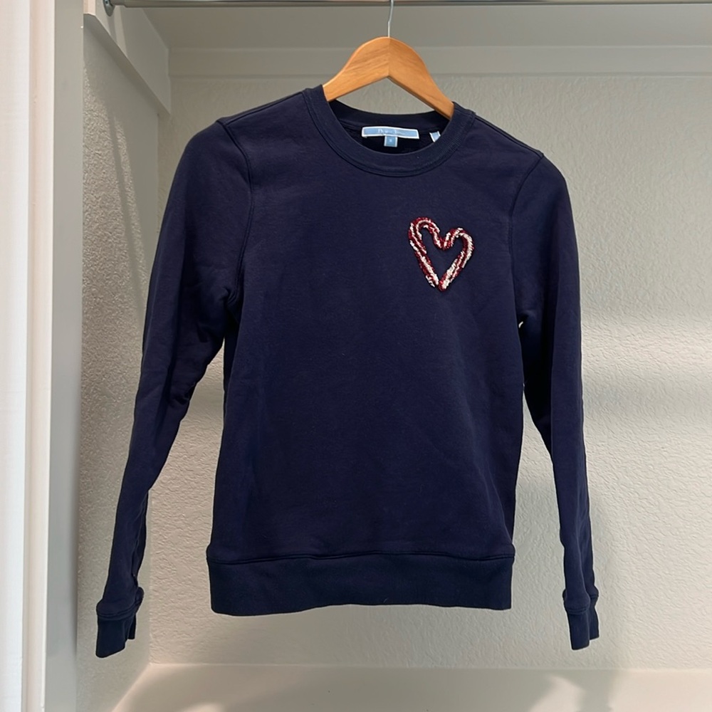 Draper James Holiday Candy Cane Sweatshirt